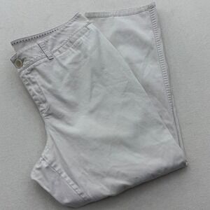 Lane Bryant Women's Size 20 Average Beige Cotton Spandex Straight Leg Pants